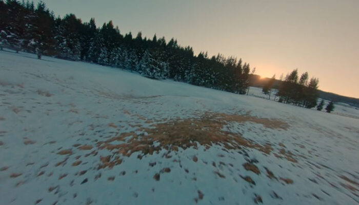 Drone Footage Of A Landscape Covered In Snow